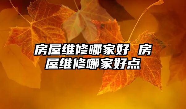 房屋維修哪家好 房屋維修哪家好點