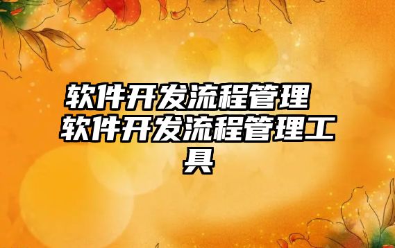 軟件開發(fā)流程管理 軟件開發(fā)流程管理工具