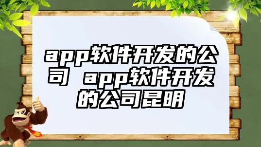 app軟件開發的公司 app軟件開發的公司昆明