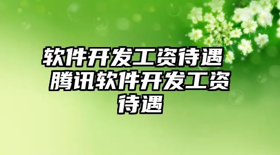 軟件開發工資待遇 騰訊軟件開發工資待遇