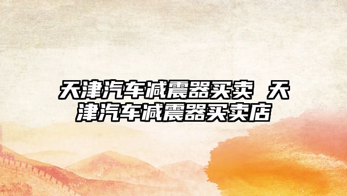 天津汽車減震器買賣 天津汽車減震器買賣店