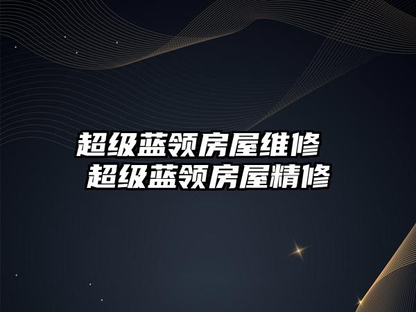 超級藍領房屋維修 超級藍領房屋精修