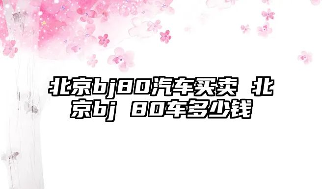 北京bj80汽車買賣 北京bj 80車多少錢