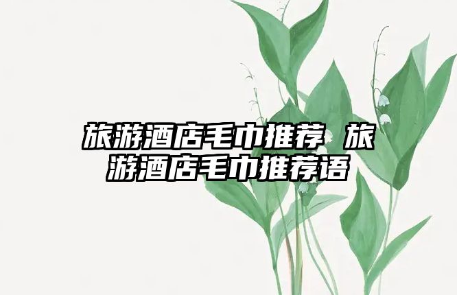 旅游酒店毛巾推薦 旅游酒店毛巾推薦語(yǔ)