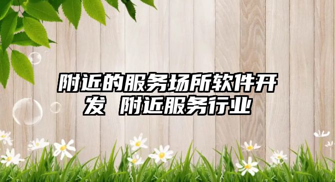 附近的服務場所軟件開發 附近服務行業